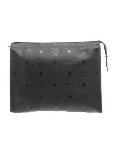 Pre-owned Mcm Cosmetic Bag In Black