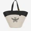 Mcm Cotton Canvas And Leather Himmel Shoulder Bag