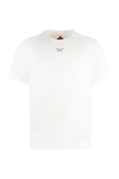 Mcm Cotton Crew-neck T-shirt In White