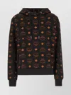 Mcm Cotton Drawstring Hood Sweatshirt In Brown