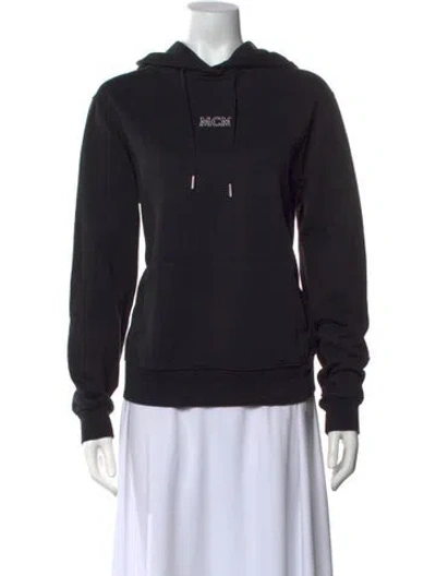 Pre-owned Mcm Crew Neck Long Sleeve Hoodie In Black