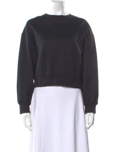 Pre-owned Mcm Crew Neck Long Sleeve Sweatshirt In Gray