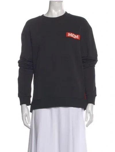 Pre-owned Mcm Crew Neck Long Sleeve Sweatshirt In Gray