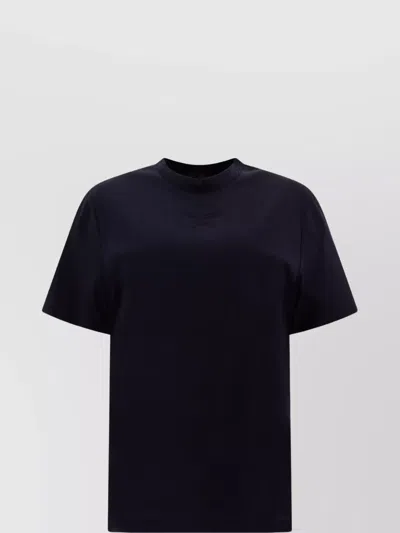 Mcm Crew Neck Plain Design Short Sleeves In Navy