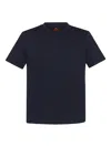 Mcm Crew-neck Plain T-shirt In Blue