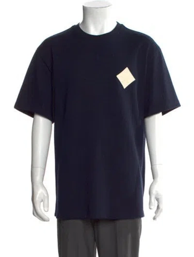 Pre-owned Mcm Crew Neck Short Sleeve T-shirt W/ Tags In Blue