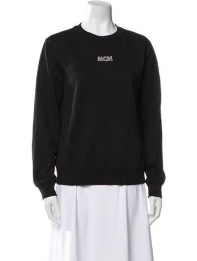 Pre-owned Mcm Crew Neck Sweater In Black