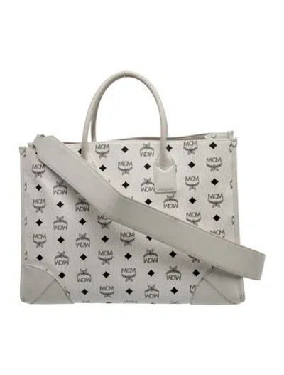 Pre-owned Mcm Crossbody Bag In Gray