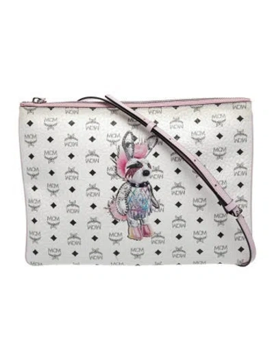 Pre-owned Mcm Crossbody Bag In White