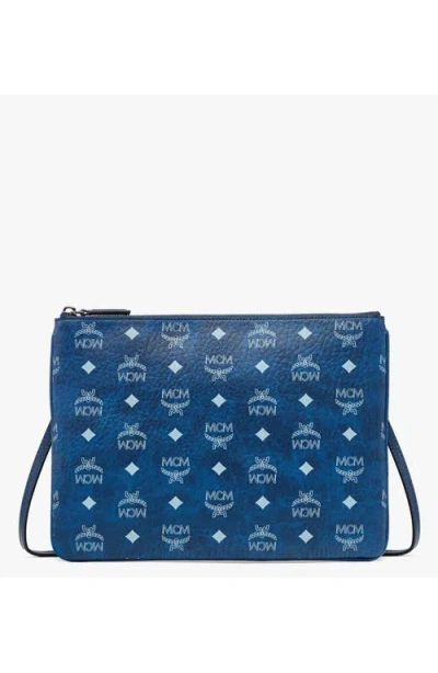 Mcm Crossbody Pouch In Blue