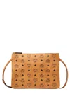 Mcm Ladies Wristlet Zip Pouch In Cognac Visetos Original In Brown