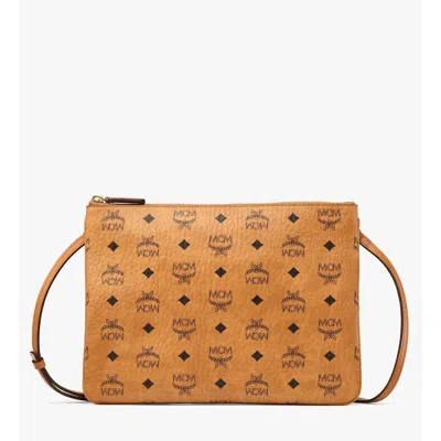 Mcm Crossbody Pouch In Visetos Original In Brown