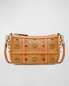 Mcm Delmy Visetos Mini Logo Chain Shoulder Bag In Cognac