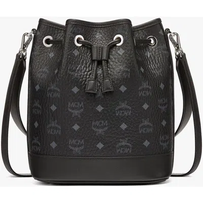 Mcm Dessau Drawstring Bag In Black