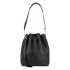 Mcm Dessau Drawstring In Embossed Monogram Leather In Black
