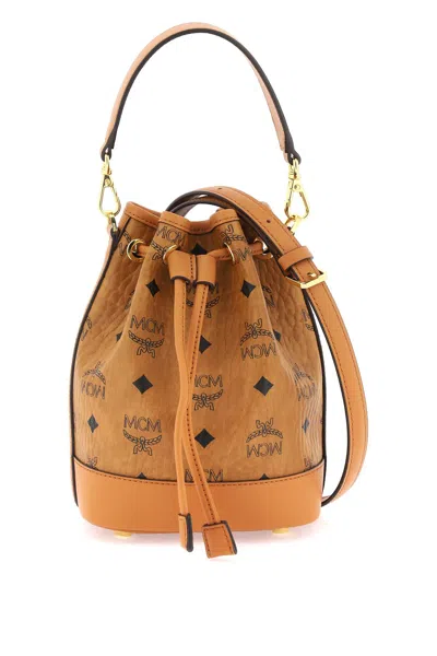 Mcm Mini Dessau Bucket Bag In Braun