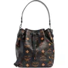 Mcm Dessau Monogram Bucket Bag In Black