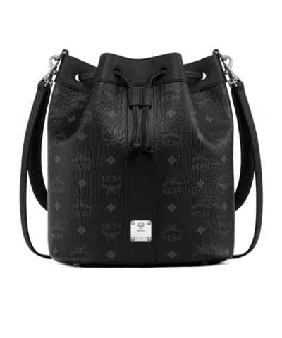 Mcm Dessau Visetos Medium Bucket Bag In Black