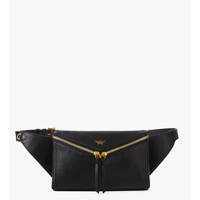 Mcm Diamant 3d Belt Bag In Goatskin Leather In Black