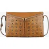 Mcm Diamant 3d Shoulder Bag In Visetos Leather Mix In Brown