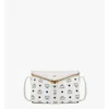 Mcm Diamant 3d Shoulder Bag In Visetos Leather Mix In White