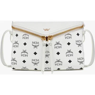 Mcm Diamant 3d Shoulder Bag In White