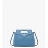 Mcm Diamant Soft Leather Crossbody In Blue