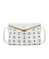 Mcm Diamant Visetos Shoulder Bag In White
