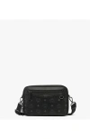 Mcm Printed Canvas Small Diamond Crossbody Bag In Black