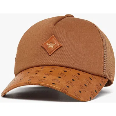 Mcm Diamond Monogram-print Mesh-panelled Baseball Cap In Purple