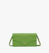 Mcm Diamond Chain Wallet In Calf Leather In Green Grass