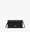 Mcm Diamond Chain Wallet In Spanish Calf Leather In Black