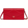 Mcm Diamond Chain Wallet In Red