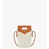 Mcm Diamond Crossbody Pouch In Shearling And Calf Leather In White