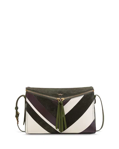 Mcm Diamond Leather Shoulder Bag In Brown