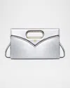 Mcm Diamond Metallic Leather Crossbody Bag In Silver