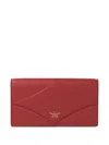Mcm Diamond-quilted Clutch Bag In Red