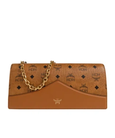 Mcm Diamond Shoulder Bag In Brown