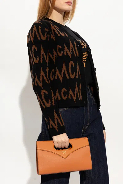 Mcm ‘diamond' Shoulder Bag In Brown