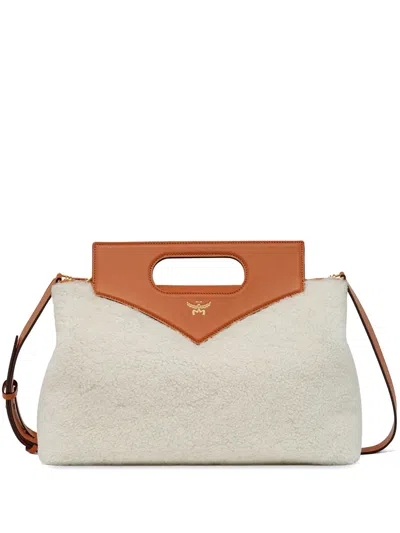 Mcm Diamond Tote Bag In White