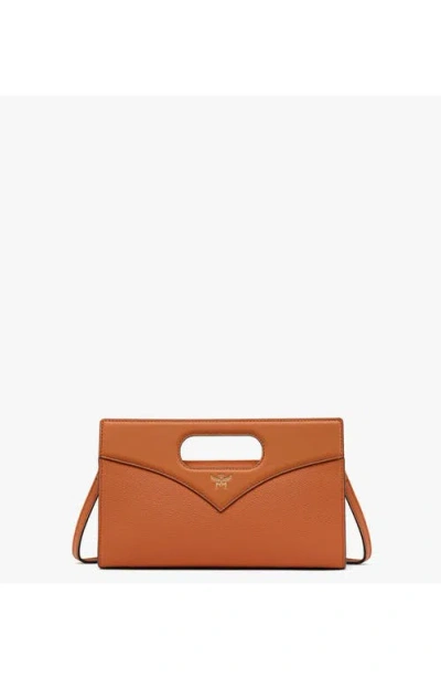 Mcm Diamond Tote In Cognac