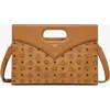 Mcm Diamond Tote In Cognac