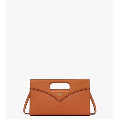 Mcm Diamond Tote In Embossed Leather In Green