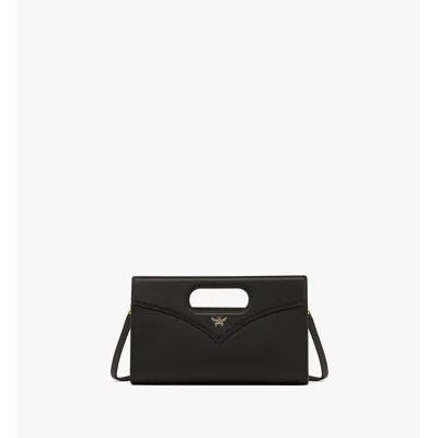 Mcm Diamond Tote In Embossed Leather In Black