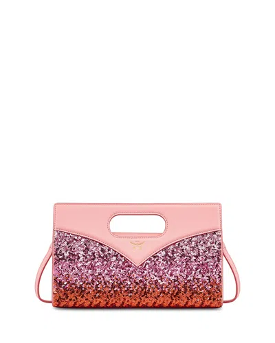 Mcm Diamond Tote In Sequin Leather In Sangria