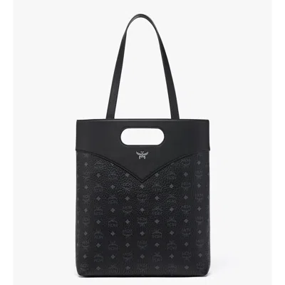 Mcm Diamond Tote In Visetos Leather Mix In Black