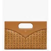Mcm Diamond Tote In Visetos Leather Mix In Green