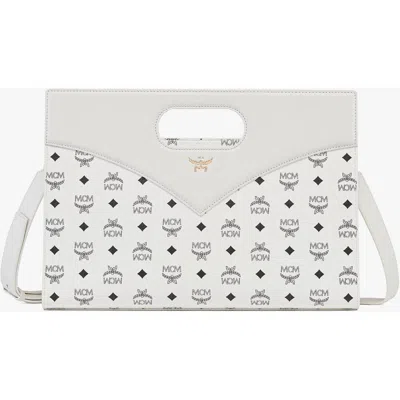 Mcm Diamond Tote In White