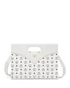 Mcm Diamond Vi Leather & Canvas Handbag In White