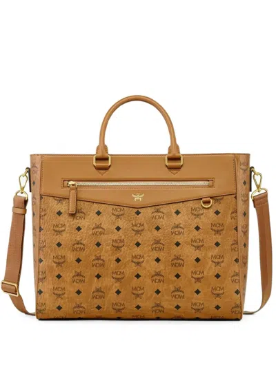 Mcm Diamond Vi Tote Bag In Brown